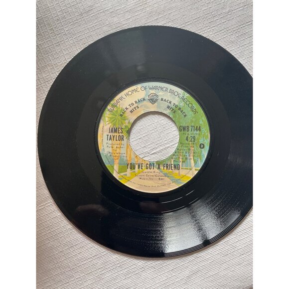 James Taylor 7" Vinyl 45 RPM Single Youve Got A Friend/Steamroller Warner Bros. - Picture 3 of 7